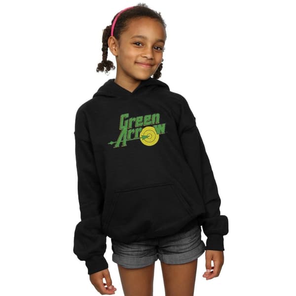 DC Comics Girls Green Arrow Crackle Logo Hoodie