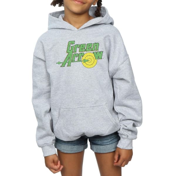 DC Comics Girls Green Arrow Crackle Logo Hoodie