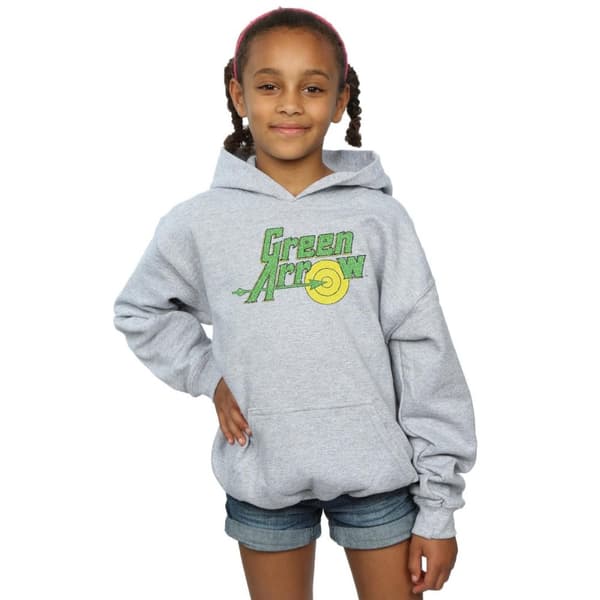 DC Comics Girls Green Arrow Crackle Logo Hoodie