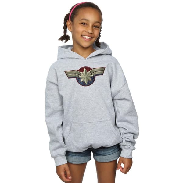 Marvel Girls Captain Marvel Chest Emblem Hoodie