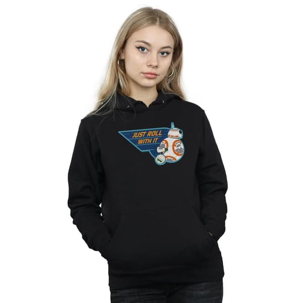 Star Wars: The Rise of Skywalker Womens/Ladies D-O & BB-8 Just Roll With It Hoodie