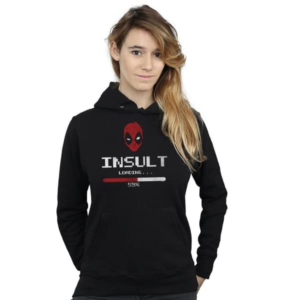 Marvel Womens/Ladies Deadpool Insult Loading Hoodie