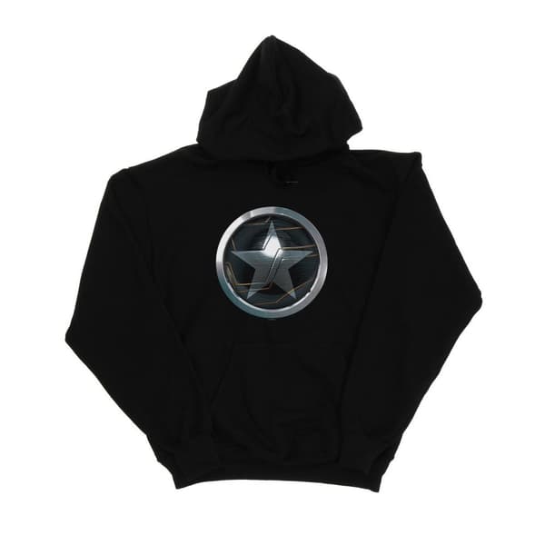 Marvel Boys The Falcon And The Winter Soldier Chest Star Hoodie Black 9-11 Years