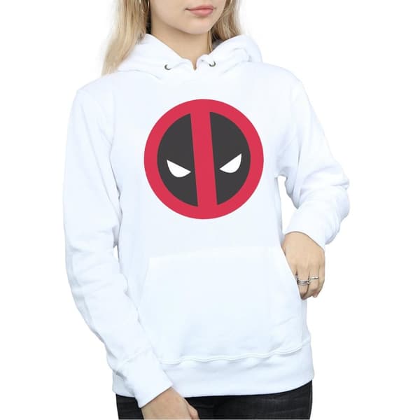 Marvel Kvinnor/Ladies Deadpool Large Clean Logo Hoodie