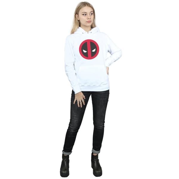 Marvel Kvinnor/Ladies Deadpool Large Clean Logo Hoodie