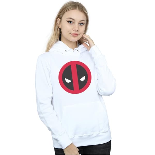 Marvel Kvinnor/Ladies Deadpool Large Clean Logo Hoodie
