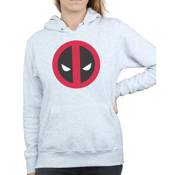Marvel Kvinnor/Ladies Deadpool Large Clean Logo Hoodie
