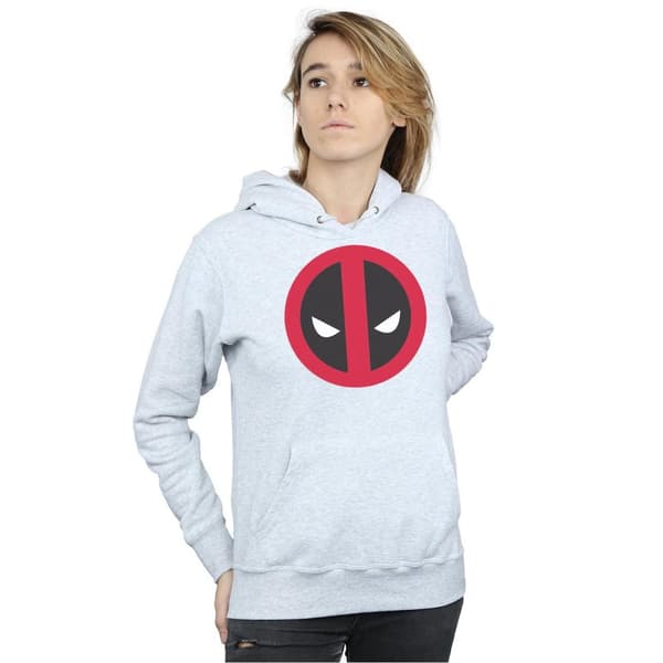 Marvel Kvinnor/Ladies Deadpool Large Clean Logo Hoodie