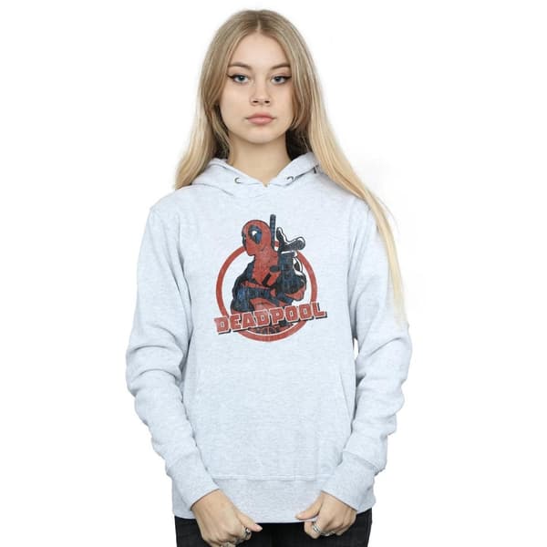 Marvel Kvinnor/Ladies Deadpool Gun Finger Hoodie