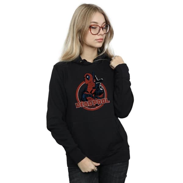 Marvel Kvinnor/Ladies Deadpool Gun Finger Hoodie
