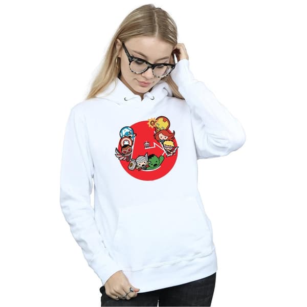 Marvel Huvtröja för kvinnor/damer Kawaii Avengers Ready Steady War