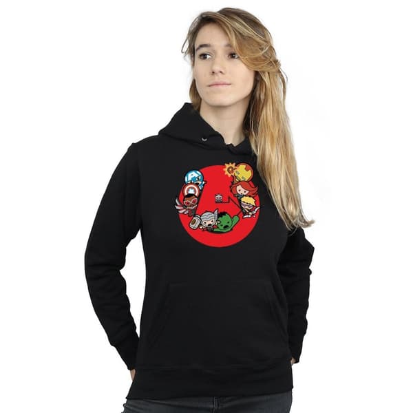 Marvel Huvtröja för kvinnor/damer Kawaii Avengers Ready Steady War
