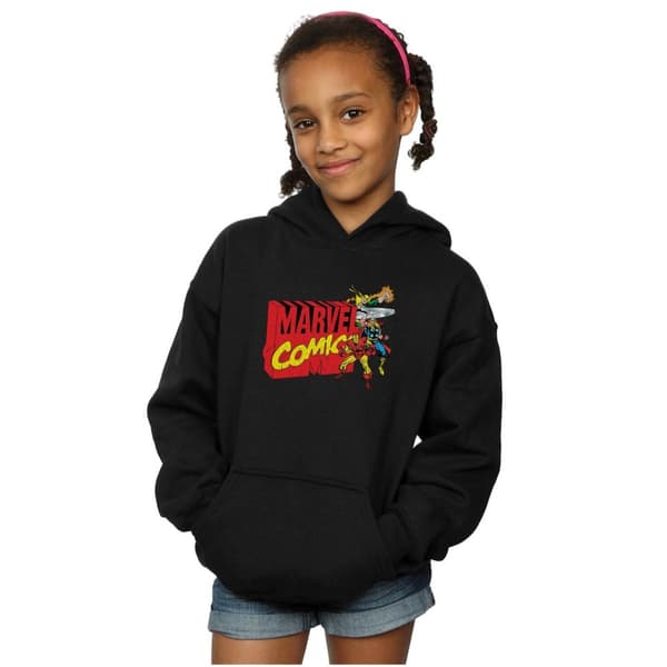 Marvel Comics Girls Vintage Logo Blast Hoodie