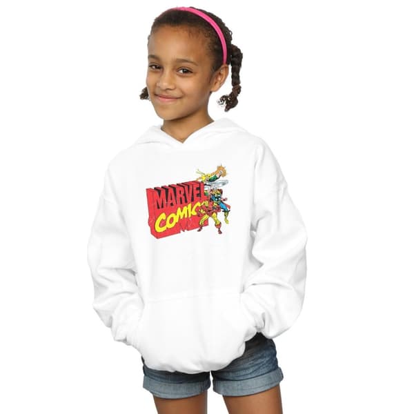 Marvel Comics Girls Vintage Logo Blast Hoodie