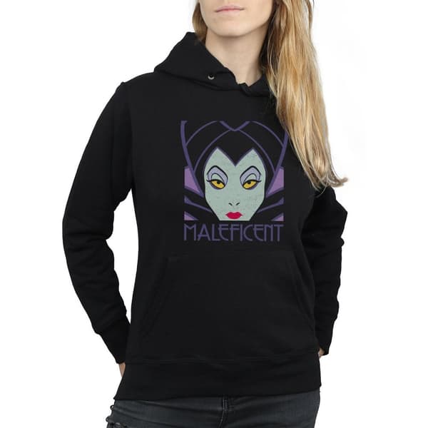 Disney Kvinnor/Ladies Maleficent Hoodie med kupat huvud