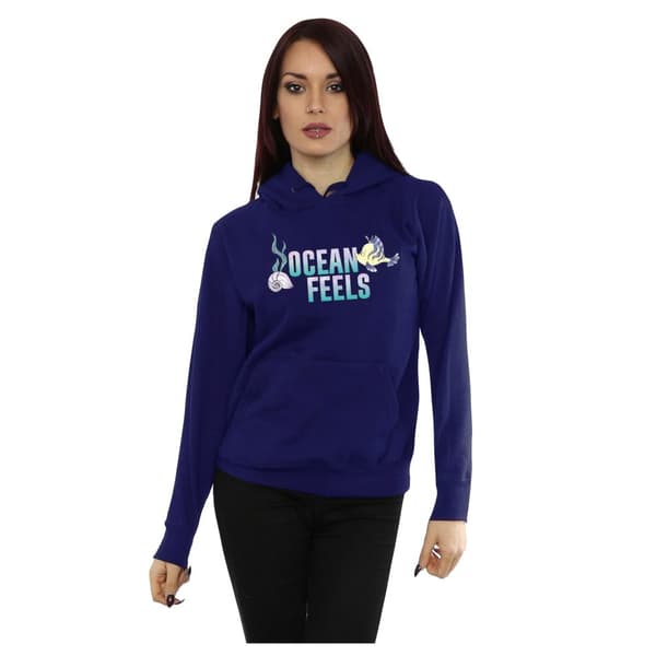 Disney Womens/Ladies Den lilla sjöjungfrun Ocean Hoodie