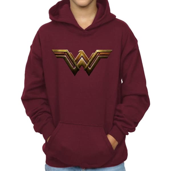 DC Comics Pojkar Justice League Movie Wonder Woman Emblem Hoodie