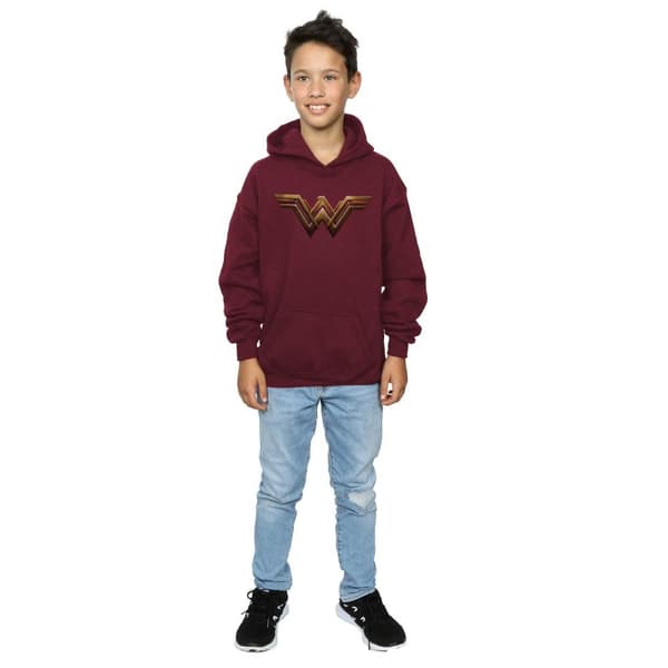 DC Comics Pojkar Justice League Movie Wonder Woman Emblem Hoodie