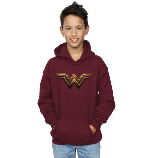 DC Comics Pojkar Justice League Movie Wonder Woman Emblem Hoodie