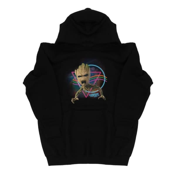 Marvel Pojkar Guardians Of The Galaxy Neon Groot Hoodie Black 5-6 Years