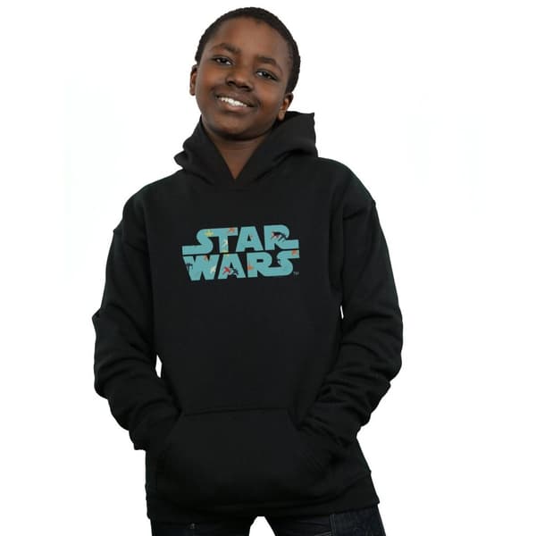Star Wars Boys Retro X-Wing Pattern Logo Hoodie