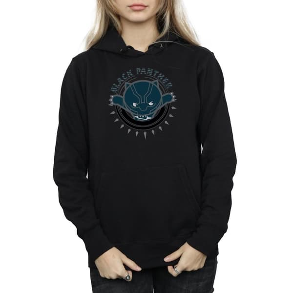 Marvel Womens/Ladies Kawaii Black Panther Pounce Hoodie