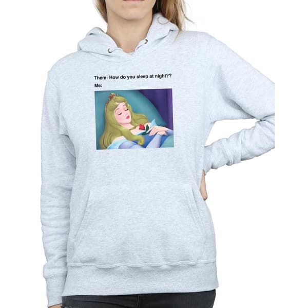 Disney Huvtröja för kvinnor/damer Sleeping Beauty Meme