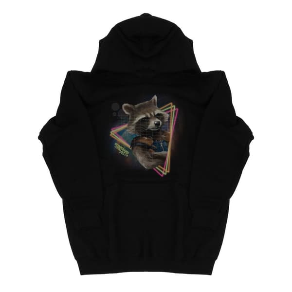 Marvel Pojkar Guardians Of The Galaxy Neon Rocket Hoodie Black 9-11 Years