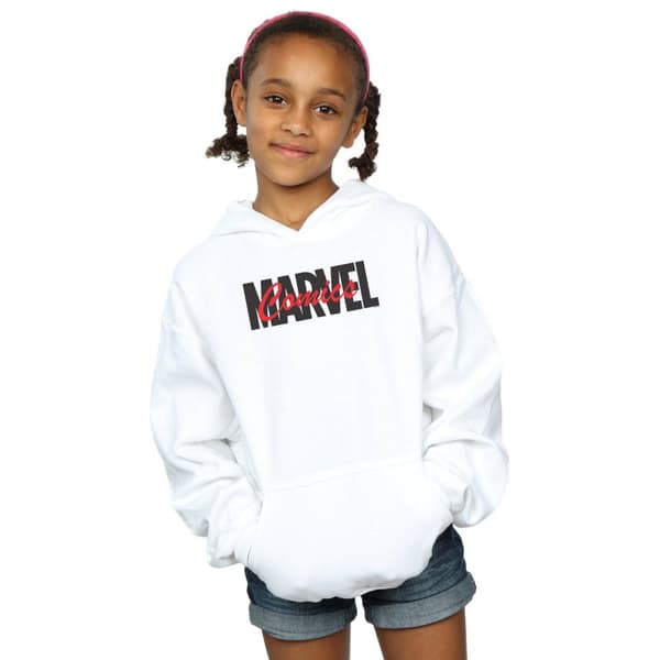 Marvel Girls Red Font Logo Hoodie