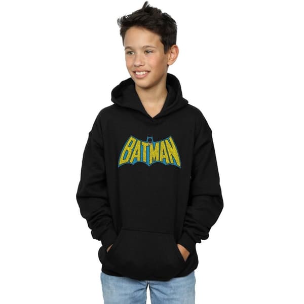 DC Comics Boys Batman Crackle Logo Hoodie