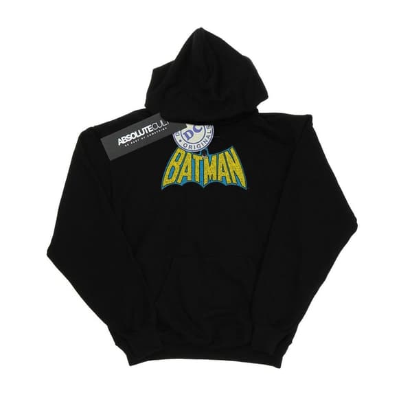 DC Comics Boys Batman Crackle Logo Hoodie Black 12-13 Years