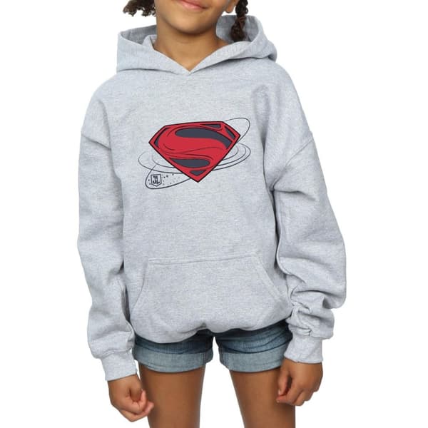 DC Comics Justice League Movie Superman Logo Hoodie för tjejer