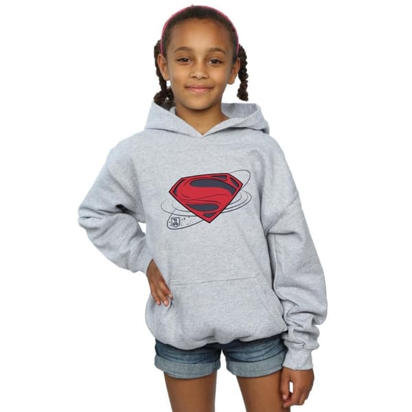 DC Comics Justice League Movie Superman Logo Hoodie för tjejer