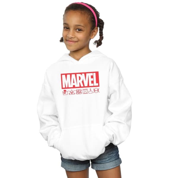 Marvel Girls Logo Wash Care Hoodie