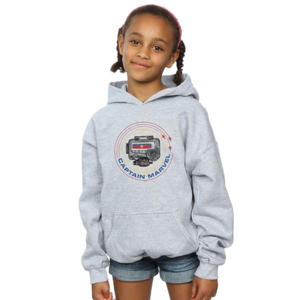 Marvel Kapten Marvel Pager-hoodie för tjejer