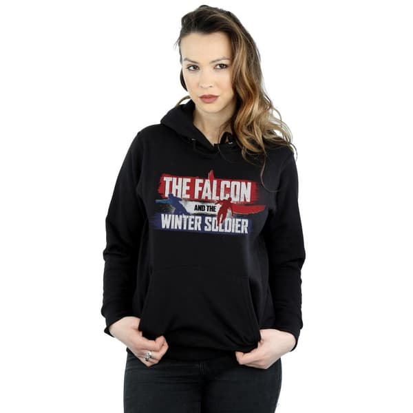 Marvel Kvinnor/Ladies The Falcon And The Winter Soldier Action Logo Hoodie