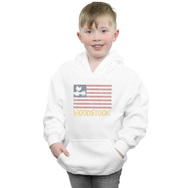 Woodstock Boys Distressed Flag Hoodie