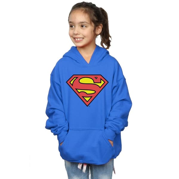 DC Comics Huvtröja med Superman-logga för flickor