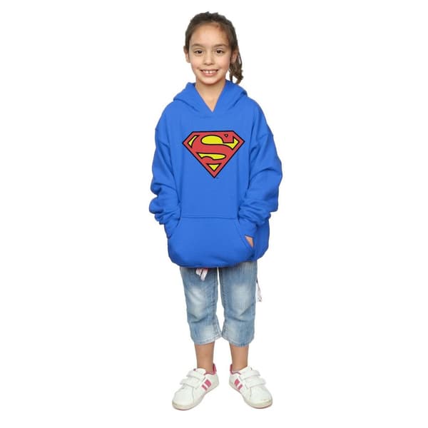DC Comics Huvtröja med Superman-logga för flickor