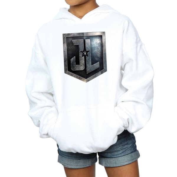 DC Comics Justice League Movie Shield-hoodie för tjejer