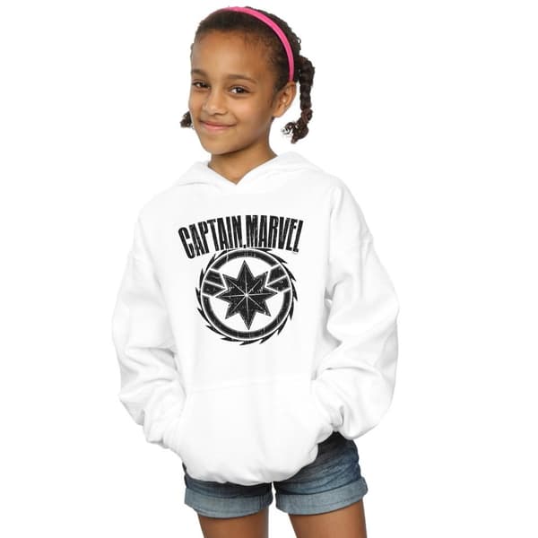 Marvel Girls Captain Marvel Blade Emblem Hoodie