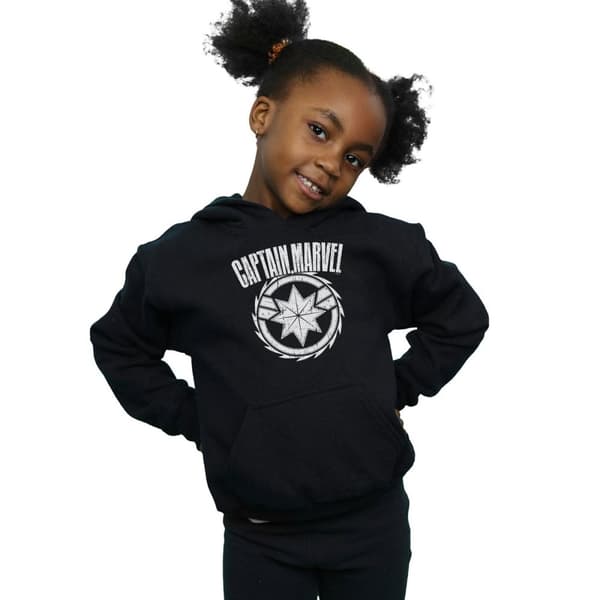 Marvel Girls Captain Marvel Blade Emblem Hoodie