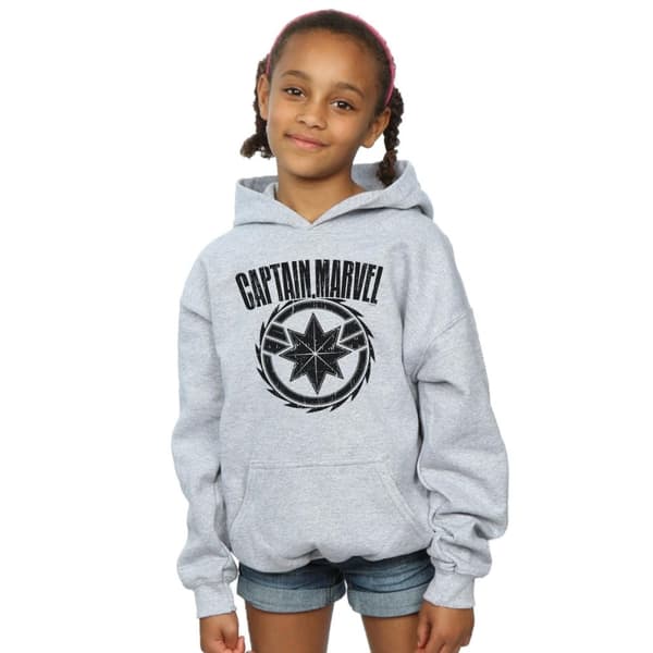 Marvel Girls Captain Marvel Blade Emblem Hoodie