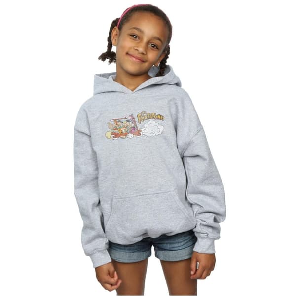 The Flintstones Girls Family Car Distressed Hoodie