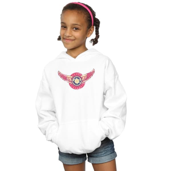 Marvel Girls Captain Marvel Wings Patch Hoodie