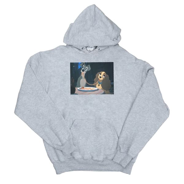 Disney Kvinnor/Damer Lady And The Tramp Spaghetti Slurp Hoodie