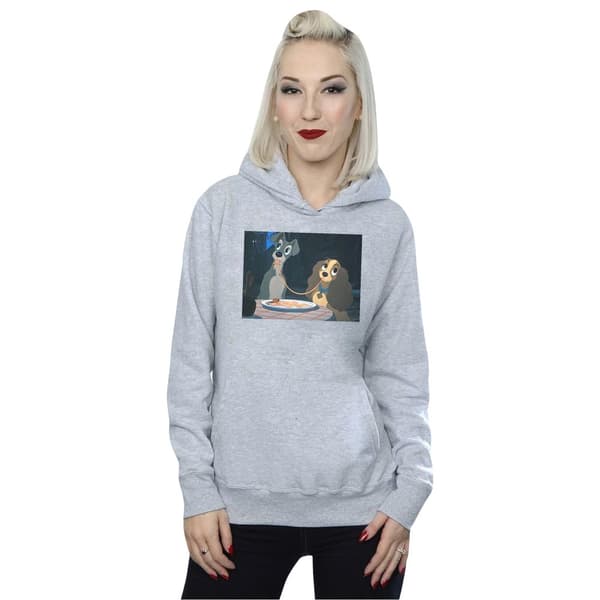 Disney Kvinnor/Damer Lady And The Tramp Spaghetti Slurp Hoodie