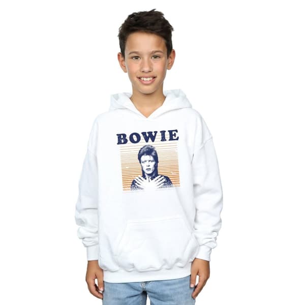 David Bowie Pojkar Orange Stripes Hoodie