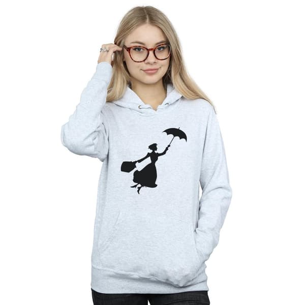 Disney Womens/Ladies Mary Poppins Flying Silhouette Hoodie