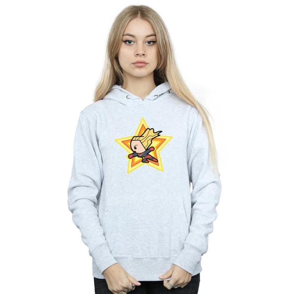 Marvel Womens/Ladies Kawaii Captain Marvel Hoodie